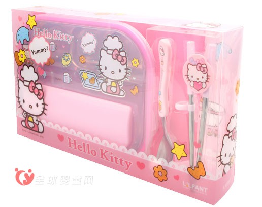 Hello Kitty可携式儿童不锈钢餐具 吸引宝宝进食的欲望