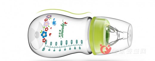 爱因美葫芦形玻璃奶瓶 让宝宝用的开心