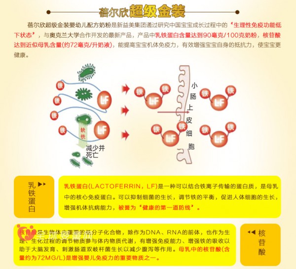 蓓爾欣超級金裝嬰兒配方奶粉：增強寶寶自身抵抗力