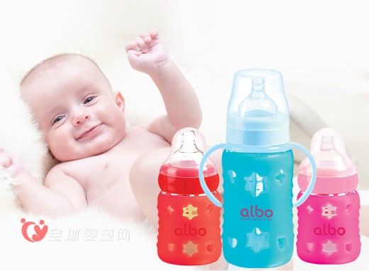 ALBO/爱乐宝感温防摔防胀气宽口奶瓶 呵护宝宝的健康