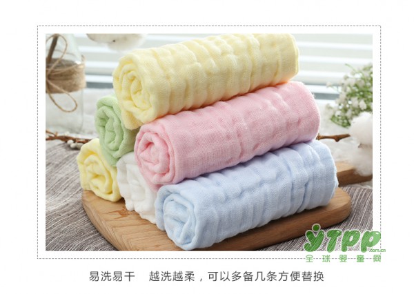勆博尔纱布方巾 新生儿纯棉小方巾 适合婴儿的喂奶巾