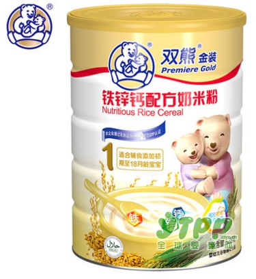双熊婴儿铁锌钙奶米糊  为宝宝提供全面均衡的营养