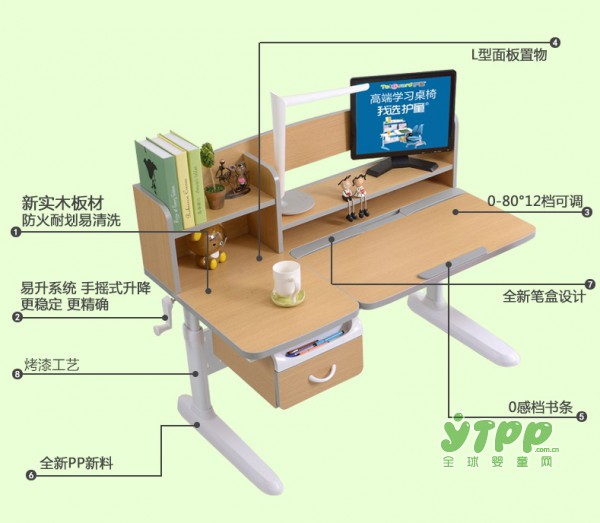 护童新实木高端学习桌   专为中国孩子量身打造