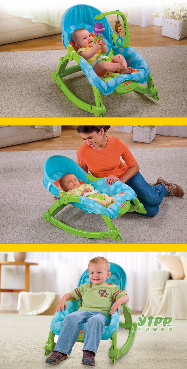 费雪多功能宝宝摇椅 24小时提供哄睡加陪玩 让宝宝进入甜蜜的梦乡