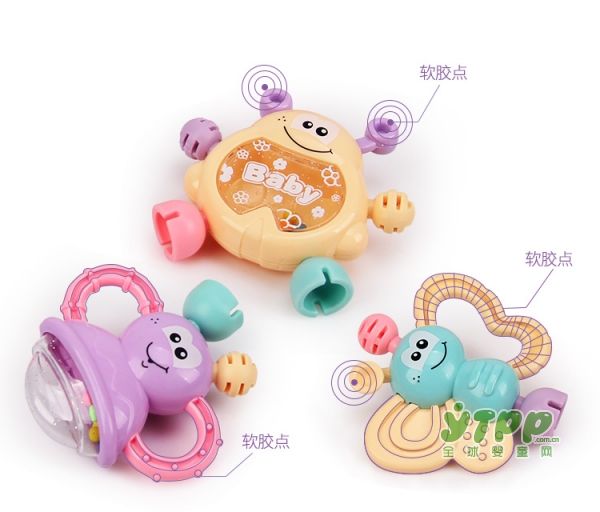 如何给宝宝选择玩具  萌乐乐婴儿牙胶摇铃玩具3C认证