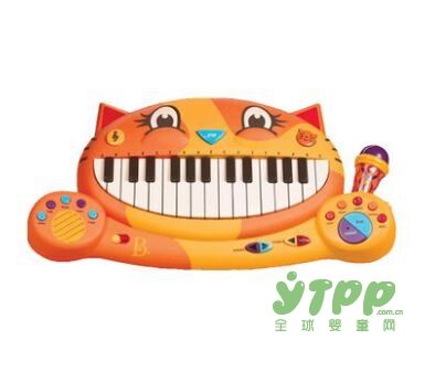 美国B.Toys大嘴猫儿童电子琴玩具  弹录唱跳怎么玩都不会腻