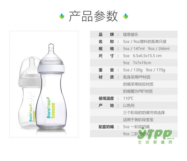 塑料奶瓶什么牌子比较好 Bornfree原装进口新生儿塑料奶瓶