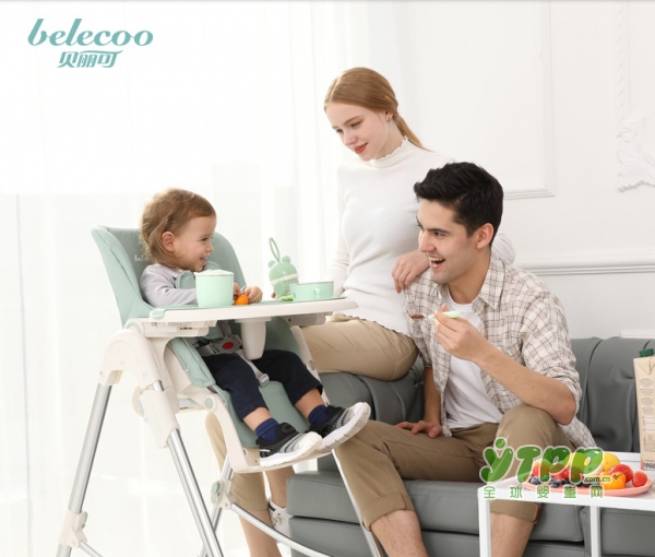 贝丽可宝宝吃饭用的可折叠餐椅 一款陪伴宝宝长大的多功能餐椅