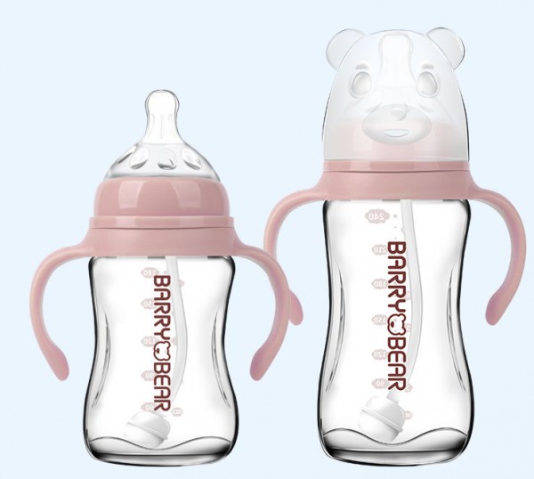 百利熊玻璃奶瓶 宽口防爆玻璃奶瓶