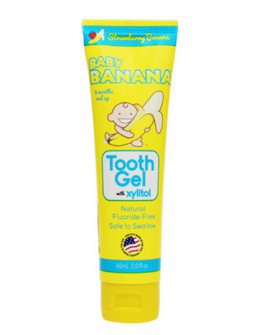 香蕉宝宝纯天然儿童牙膏 爱宝宝就从牙齿健康开始