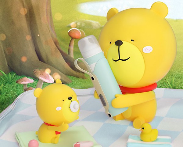 小熊婴儿保温奶瓶 宝宝多功能恒温奶瓶