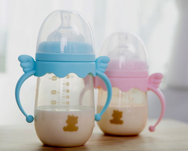 小白熊ppsu耐摔婴儿宽口径奶瓶 宝宝防胀气吸管奶瓶