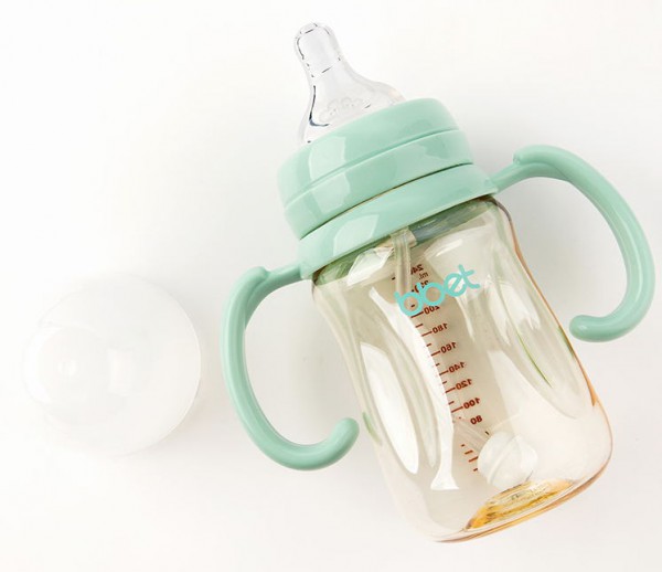 巴比象PPSU奶瓶 宽口径耐摔带手柄吸管婴儿奶瓶
