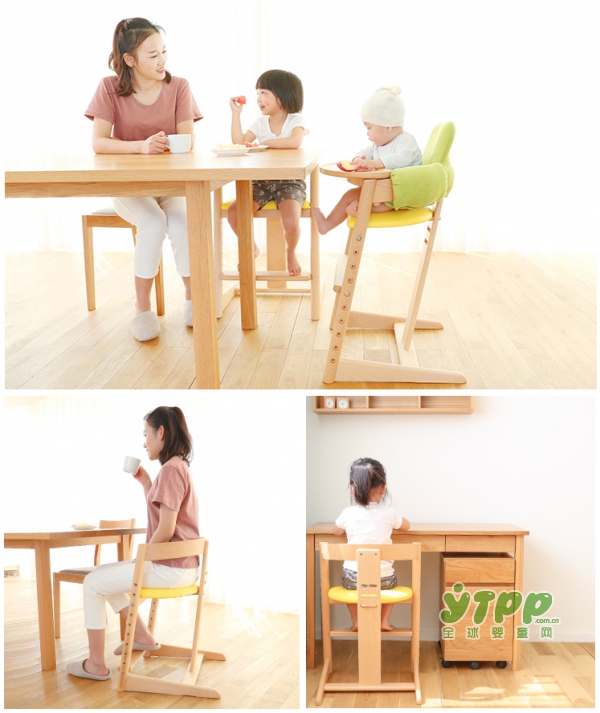 faroro日本榉木宝宝餐椅    半圆形椅背•给宝宝全面的支撑