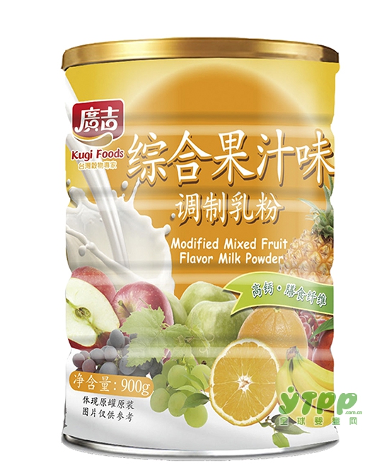 广吉儿童水果味乳粉：台湾原罐原装进口  安全更放心
