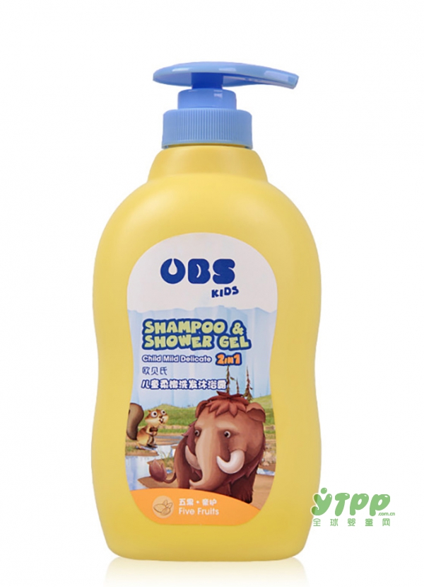 欧贝氏OBS儿童柔嫩洗发沐浴露二合一  一瓶解决洗发和沐浴问题