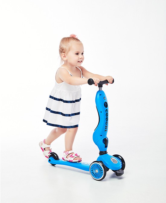 COOGHI酷骑儿童多功能滑板车 骑行滑行双模式一键切换安全舒适