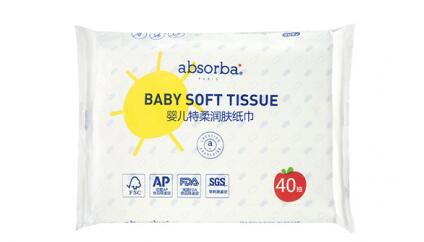 Absorba婴儿特柔润肤纸巾，纵享丝滑新体验