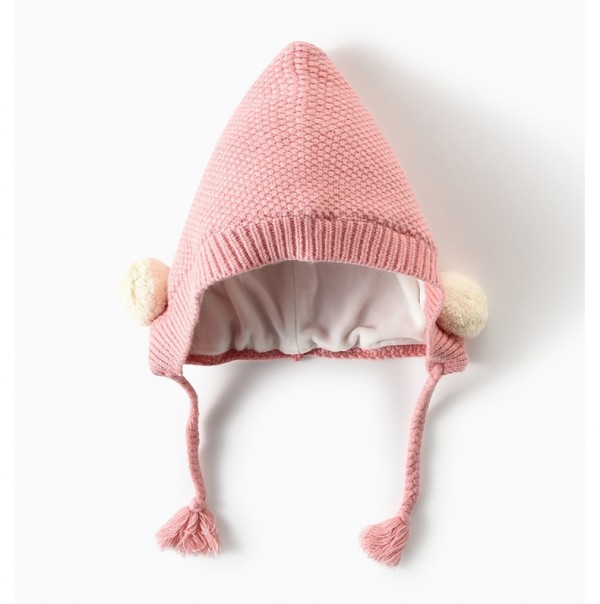 秋冬季节如何给宝宝挑选帽子  童泰秋冬新款婴儿针织帽简约毛线球·潮萌穿搭
