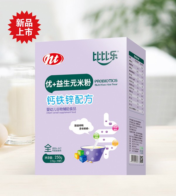 比比樂優(yōu)+益生元米粉  科學(xué)好配方·呵護(hù)嬌嫩腸道健康