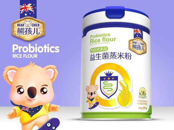 熊孩儿益生菌蒸米粉营养均衡易消化 一款适合宝宝体质的好辅食