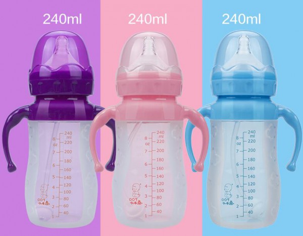 小不点硅胶奶瓶：带手柄宽口径  更有专利支撑  可放心代理选购
