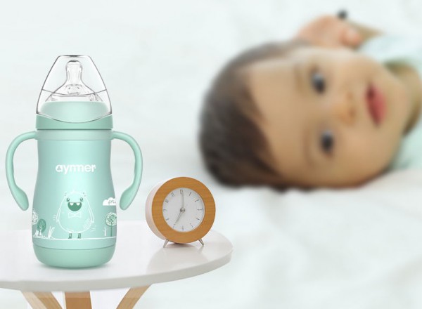 爱因美婴儿保温奶瓶 不锈钢防摔正品宝宝宽口径奶瓶