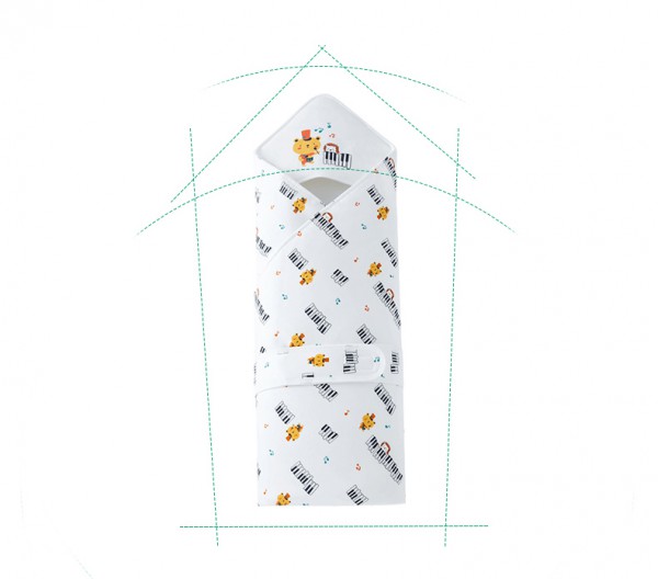 为什么要给宝宝用抱被  全棉时代新生儿宝宝纯棉针织抱被给宝宝满满的安全感