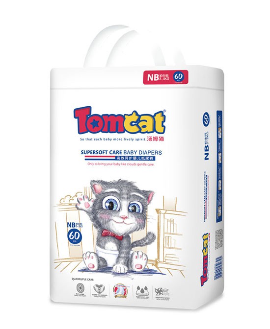 汤姆猫婴儿纸尿裤 全效瞬吸悬浮芯体双层能吸