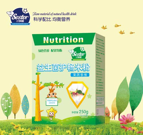 小萌星益生菌护畅米粉系列  绿色营养•配比均衡让孩子营养吸收好
