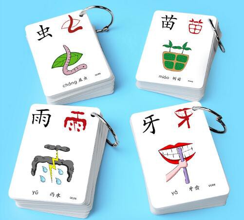 小能豆学龄前儿童汉字早教识字卡片    象形看图识字趣味学习•培养宝宝丰富的想象力