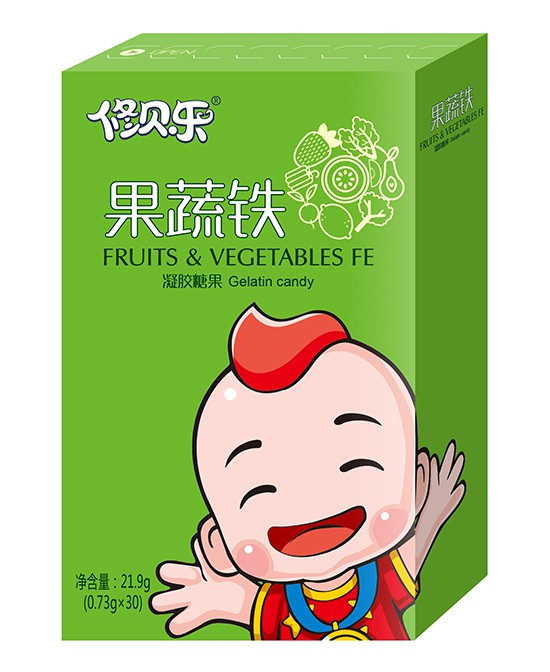 修貝樂(lè)果蔬鐵凝膠糖果科學(xué)品配方吸收好 寶寶補(bǔ)鐵更高效