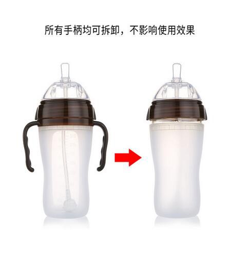 USSE品牌硅胶宽口径防摔防胀气奶瓶  新生儿奶瓶就选它