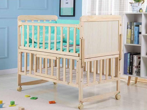 贝快乐婴儿床实木床|让宝宝睡个安稳觉，有实木床宝妈少走弯路