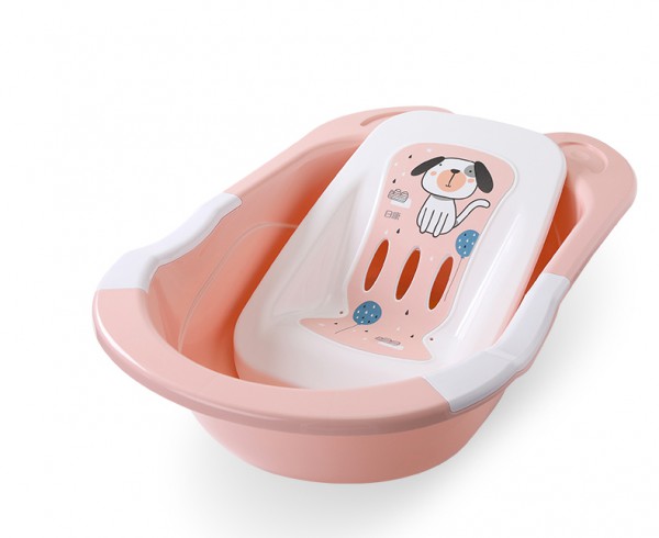日康婴儿宝宝防滑洗澡盆    科学曲度躺板·保护柔嫩脊椎