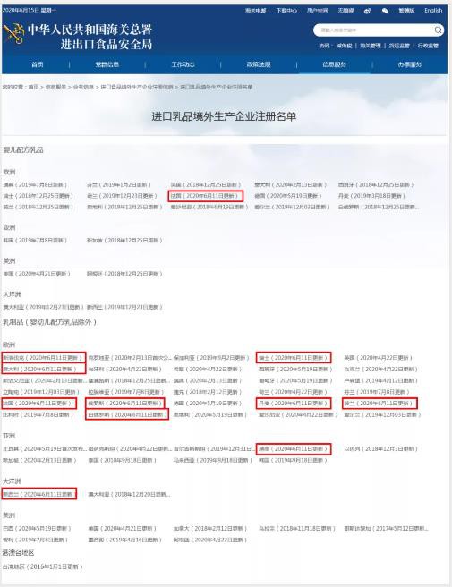 家長(zhǎng)們購(gòu)買(mǎi)進(jìn)口奶粉請(qǐng)注意：海關(guān)總署更新多國(guó)進(jìn)口嬰配生產(chǎn)企業(yè)和乳制品生產(chǎn)企業(yè)在華注冊(cè)名單
