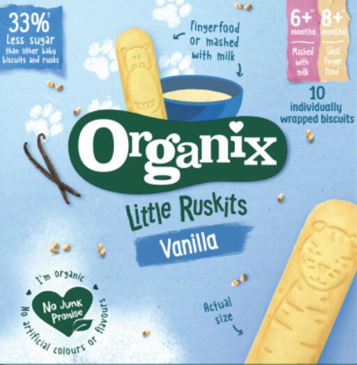 Organix推出小Ruskits婴儿饼干