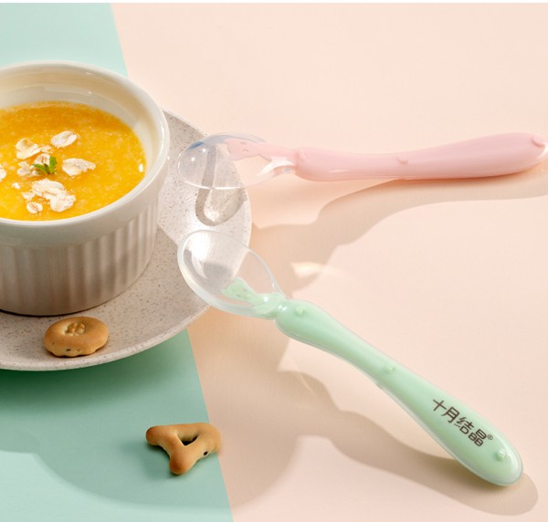 十月结晶婴儿硅胶软勺餐具   宝宝吃饭“勺”操心