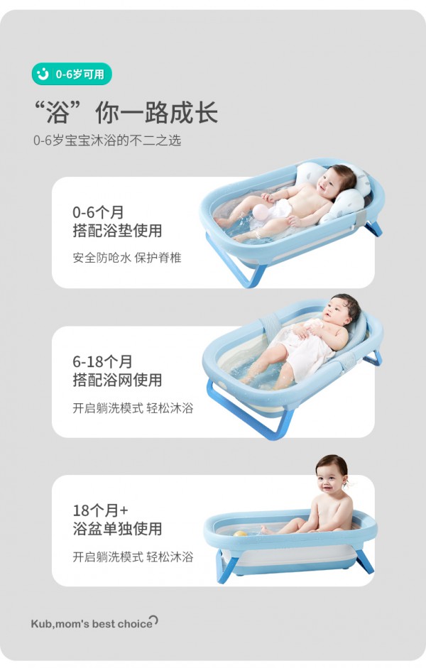 婴儿洗澡盆怎么选 可优比婴儿洗澡盆 可折叠坐躺的洗澡盆