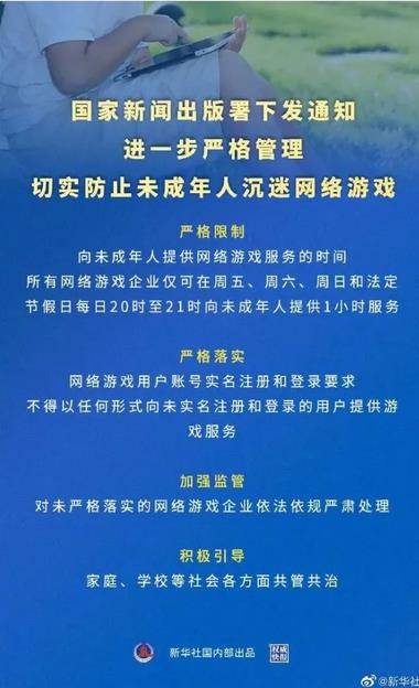 國家正面出手！禁止未成年人周一至周四玩網(wǎng)游，多家游戲公司火速回應(yīng)積極落實