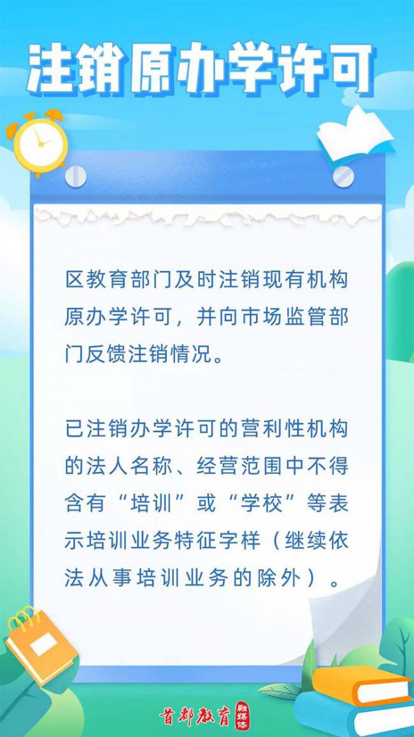 北京市義務教育學科類培訓機構“營轉非”年底前完成