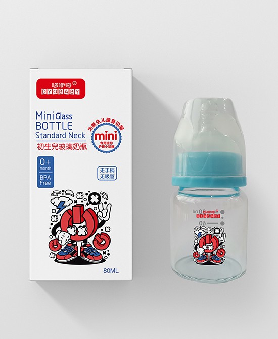 新生儿奶瓶挑选哪个牌子好？  哆咿奇初生儿玻璃奶瓶透亮耐高温防胀气