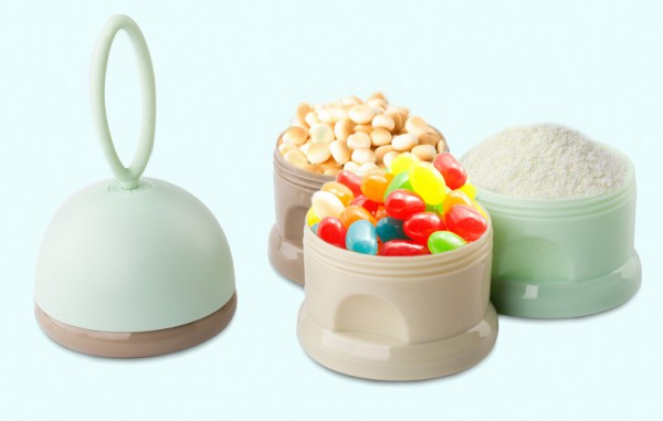奶粉盒要怎么选  爱心兔宝宝便携式分装奶粉盒给宝宝喂奶无需临时计量