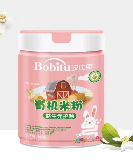 波比兔有機米粉系列產品，天然有機的寶貝飲食首選