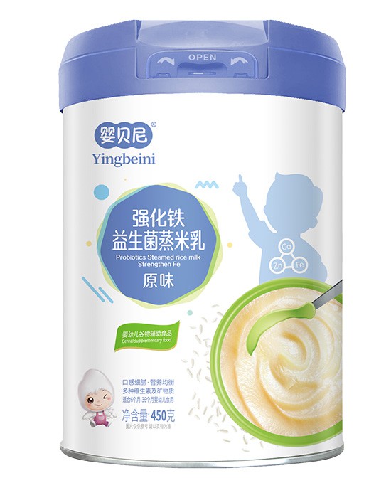 宝宝初米乳 优选婴贝尼强化铁益生菌蒸米乳