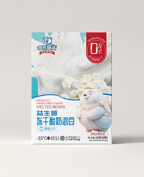 晓熊威威益生菌冻干酸奶溶豆：健康美味，零添加！
