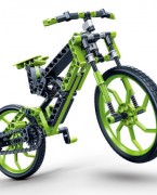 贝萌玩具塑料拼插玩具自行车模型