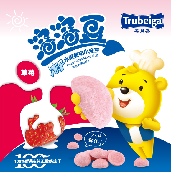 初贝嘉溶溶豆（冻干草莓酸奶小溶豆）,产品编号39090
