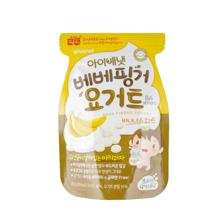 爱唯一溶豆ivenet韩国酸奶溶溶豆（香蕉）代理,样品编号:39308