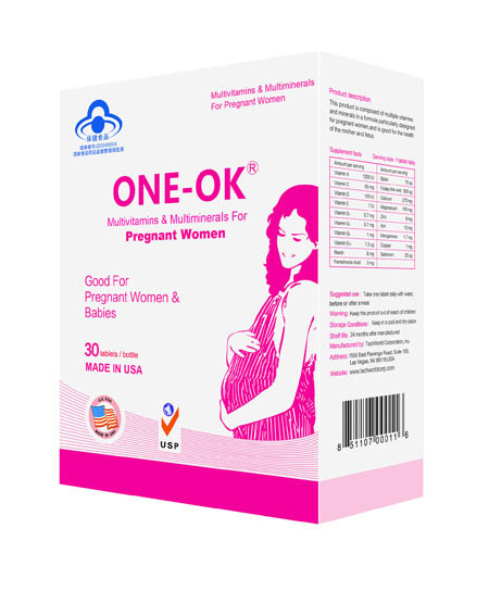 ONE_OK营养素片ONE-OK孕妇多元营养素片代理,样品编号:40706